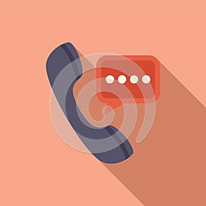 Call icon flat vector. Web interface
