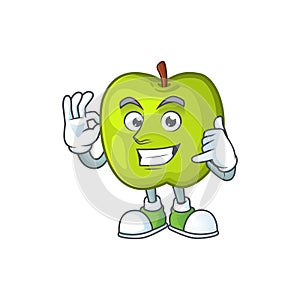 Call me granny smith apple character for health mascot