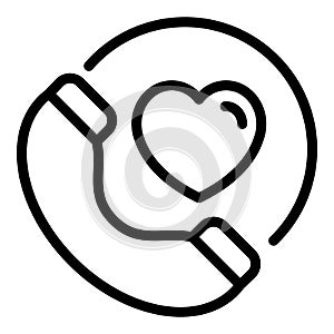 Call for medical help icon, outline style