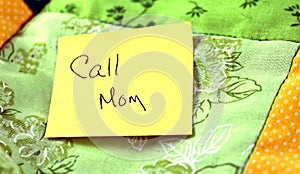 Call Mom note