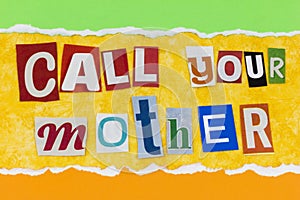 Call mother hello mom mommy family love