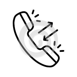 Call Network vector outline Icon Design illustration. Cloud computing Symbol on White background EPS 10 File