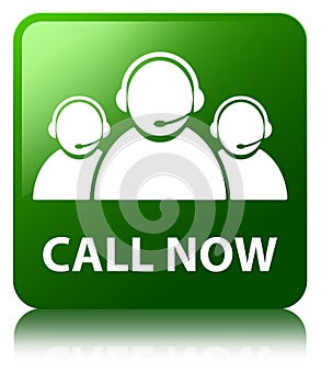 Call now (customer care team icon) green square button