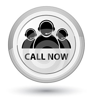 Call now (customer care team icon) prime white round button