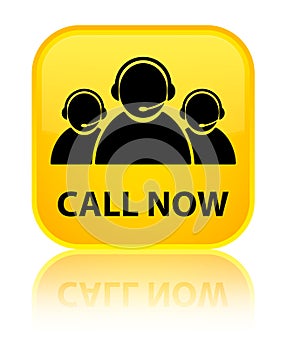 Call now (customer care team icon) special yellow square button