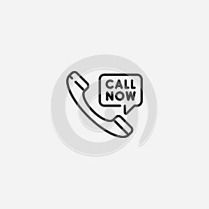 Call now vector icon sign symbol