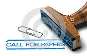 Call for Papers or Abstracts Over White Background