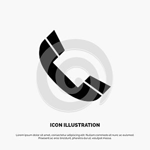Call, Phone, Ring, Telephone solid Glyph Icon vector