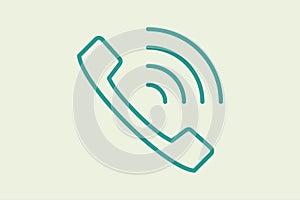 call rings icon. icon related to UI elements. suitable for web site, app, user interfaces,element, printable etc. line icon style