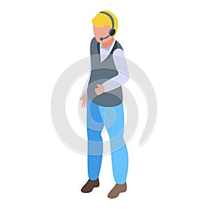 Call support icon isometric vector. Medical treatment