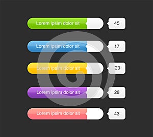 Call to action buttons set design Vector illustration buttons