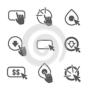 Call to Action Icon Graphics with Buttons