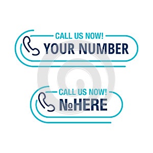 Call us button - template for phone number