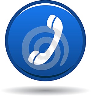 Call us button web icon blue