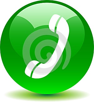 Call us button web icon green