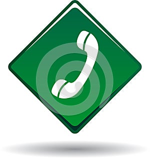 Call us button web icon green