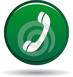Call us button web icon green