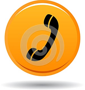 Call us button web icon orange