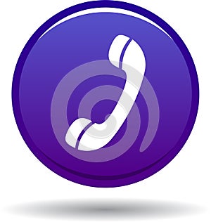 Call us button web icon violet