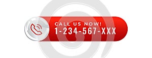 call us now button icon template for web connection