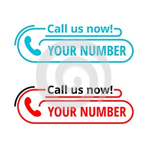 Call us now - template for phone block