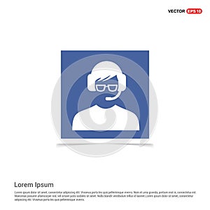 Call user icon - Blue photo Frame