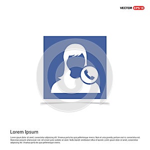 Call user icon - Blue photo Frame