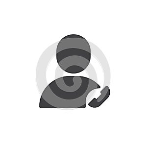 Call user icon vector