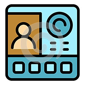 Call video intercom icon vector flat