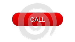 Call web interface button red color, consultant assistance, technical support