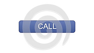 Call web interface button violet color, consultant assistance, technical support