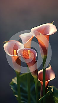 Calla lily flower macro beauty photo wallpaper blurred background