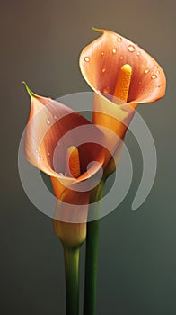 Calla lily flower macro beauty photo wallpaper blurred background