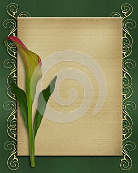 Calla Lily Invitation card template