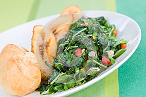 Callaloo Vegetable and Dumplings - Caribbean St