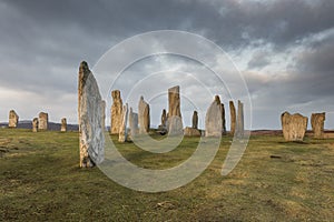 Callanish Stone Circle on the Isle of Lewis in the Outer Hebrides of Scotland.