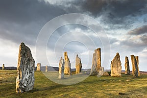 Callanish Stone Circle on the Isle of Lewis in the Outer Hebrides of Scotland.