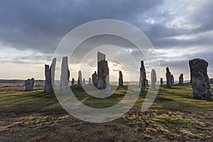 Callanish Stone Circle on the Isle of Lewis in the Outer Hebrides of Scotland.