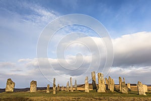 Callanish Stone Circle on the Isle of Lewis in the Outer Hebrides of Scotland.