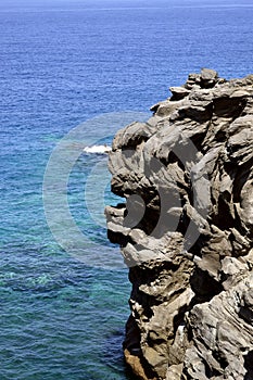 Callao Salvaje coast volcanic rock formation photo