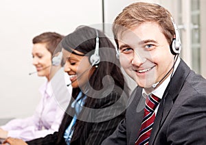 Callcenter service communication in office