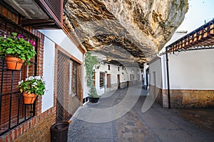 Calle Cuevas de la Sombra Street - Setenil de las Bodegas, Andalusia, Spain photo