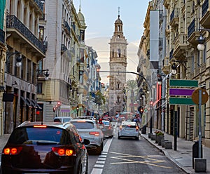 Calle de la Paz street of Valencia photo