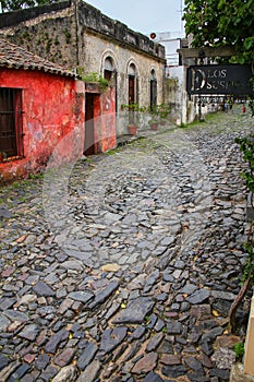 Calle de los Suspiros Street of Sighs in Colonia del Sacrament photo