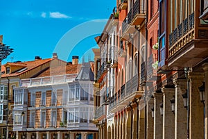 Calle Mayor Principal in the historical center of Palencia, Spai photo