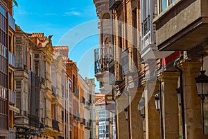 Calle Mayor Principal in the historical center of Palencia, Spai photo