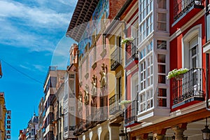 Calle Mayor Principal in the historical center of Palencia, Spai photo