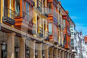 Calle Mayor Principal in the historical center of Palencia, Spai photo