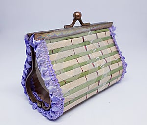 This is called bamboo hand bag,kid's money bag.