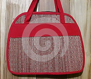 This is called beautiful bamboo ladies stepny beg,red beg ,bamboo beg.